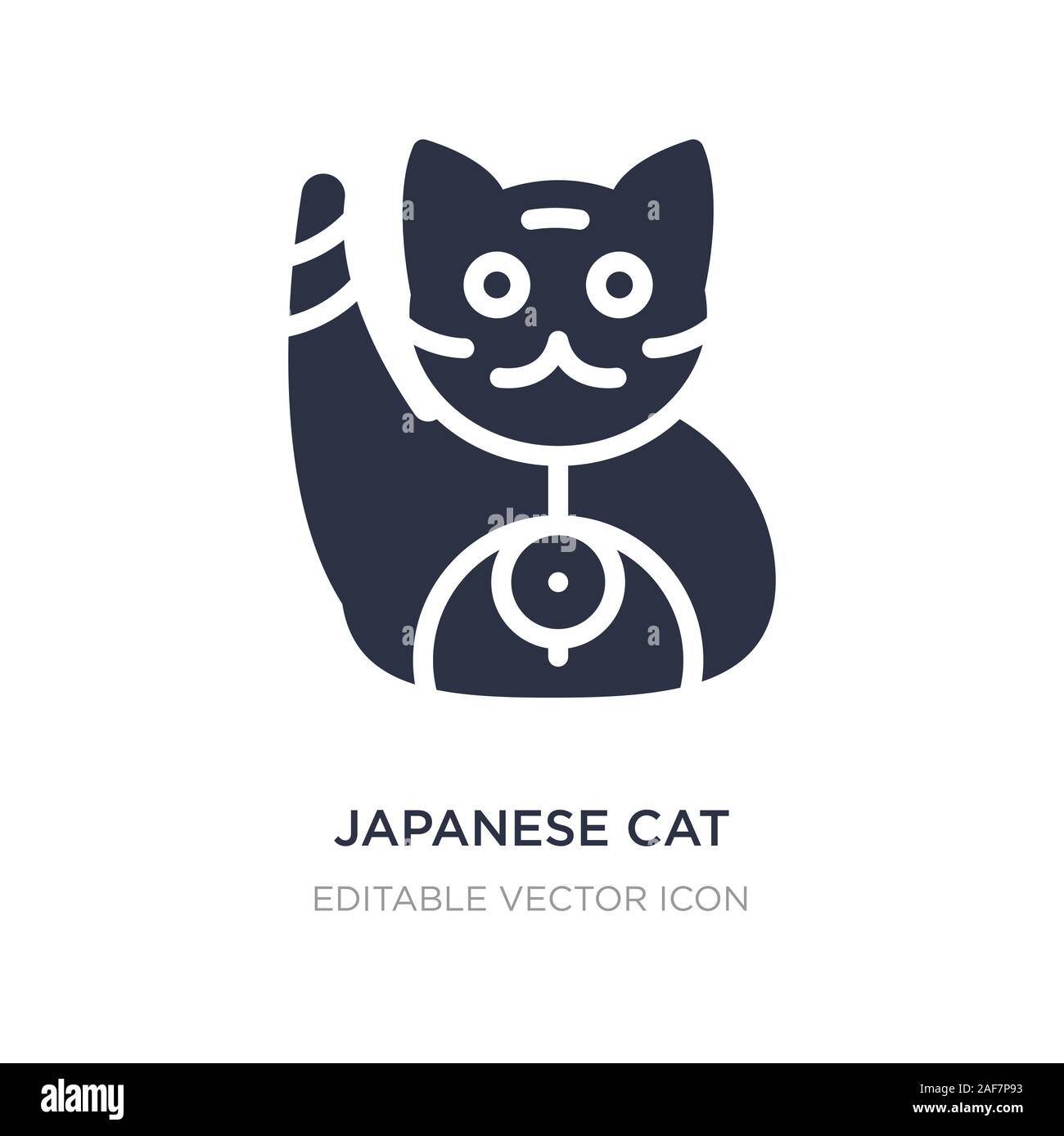 L'icône de chat japonais sur fond blanc. Élément simple illustration d'autres japonais. concept icône cat design symbole. Illustration de Vecteur