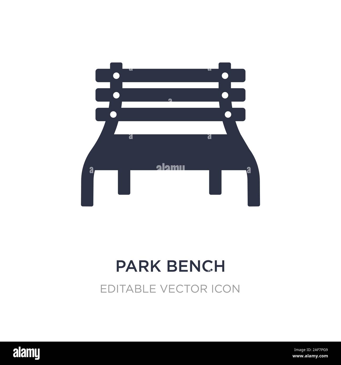 Banc de parc icône sur fond blanc. Illustration de la nature de l'élément simple concept. banc de parc symbole icône du design. Illustration de Vecteur