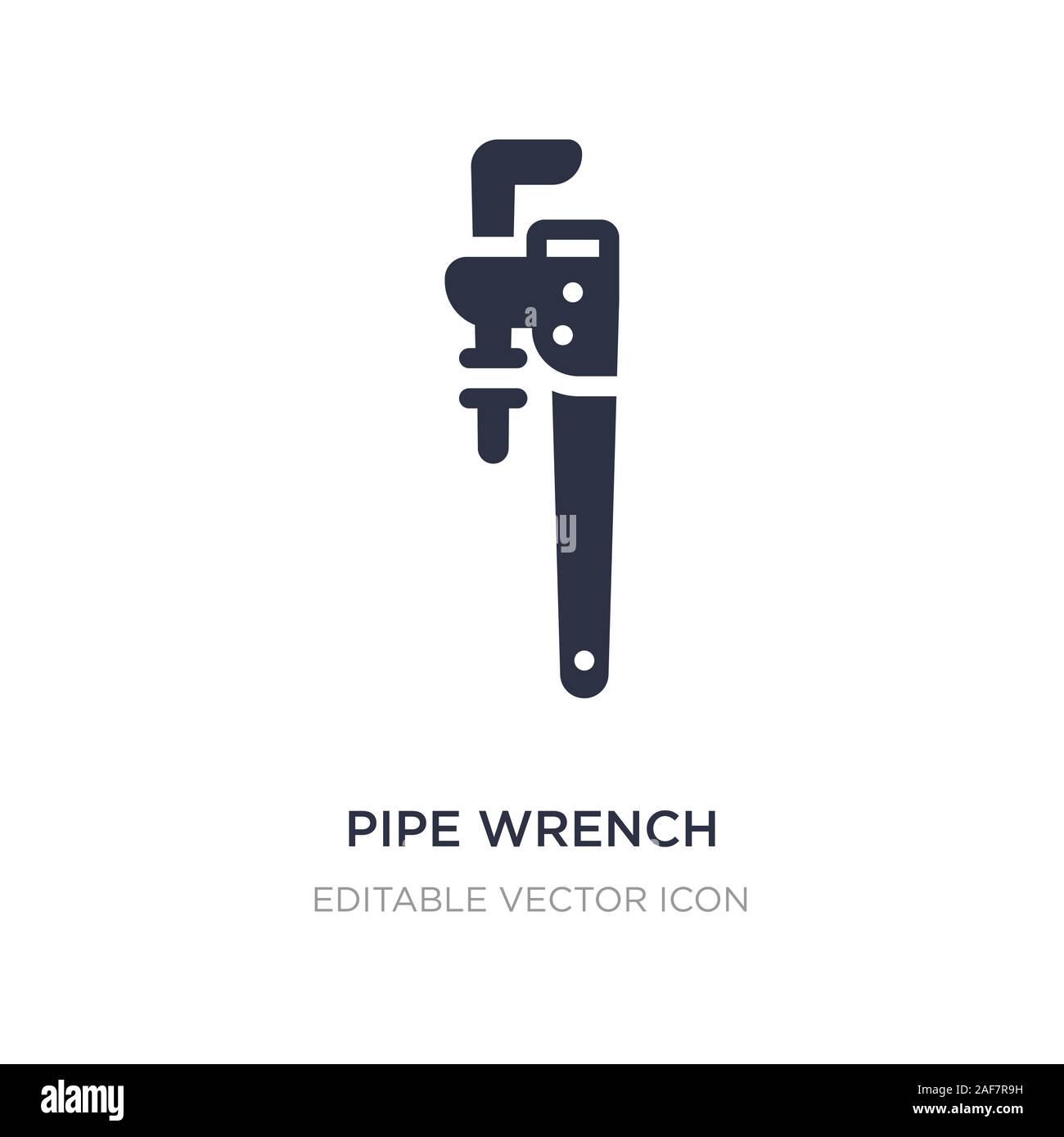 L'icône de clé à tuyau sur fond blanc. Élément simple illustration d'autres concept. une clé à pipe symbole de l'icône du design. Illustration de Vecteur