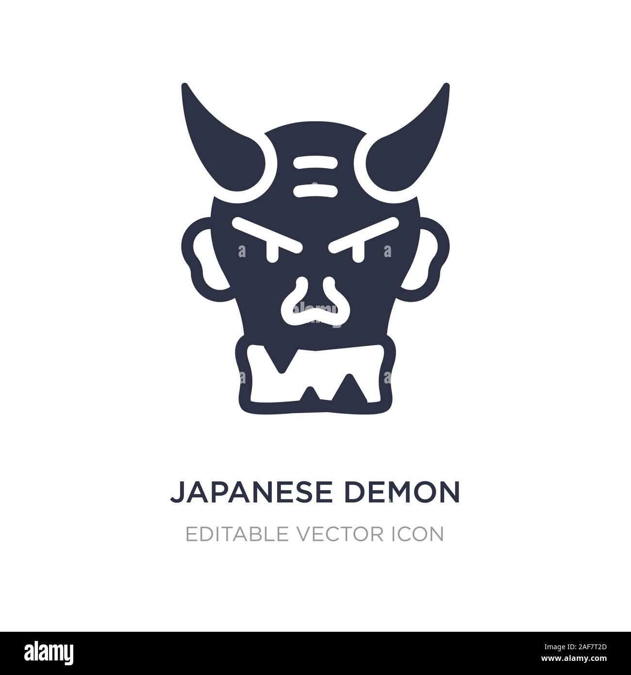 L'icône de démon japonais sur fond blanc. Élément simple illustration des autres. concept démon japonais symbole icône du design. Illustration de Vecteur