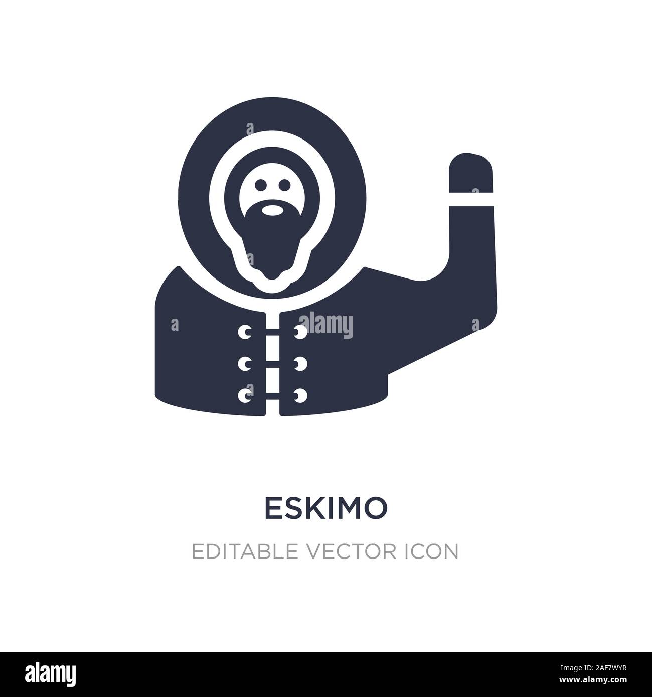 Eskimo icône sur fond blanc. Élément simple illustration de smileys. concept design symbole icône eskimo. Illustration de Vecteur