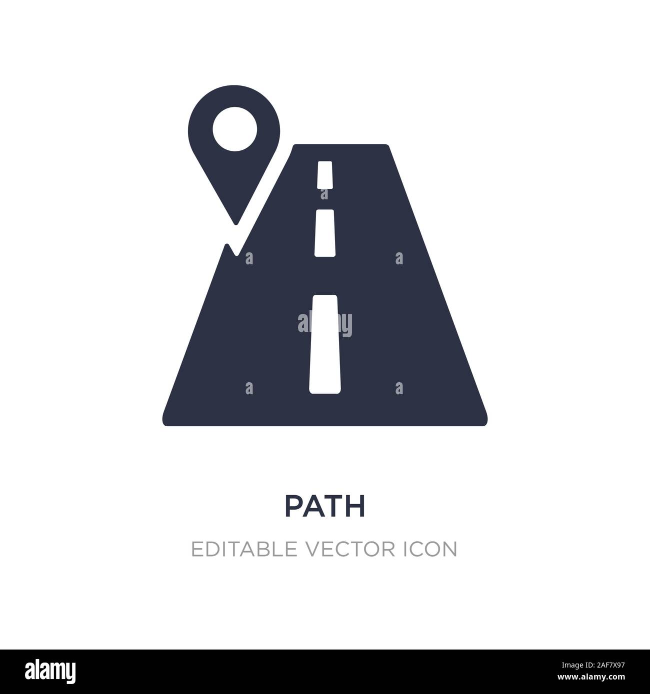 Icône Chemin sur fond blanc. Élément simple illustration de social ...