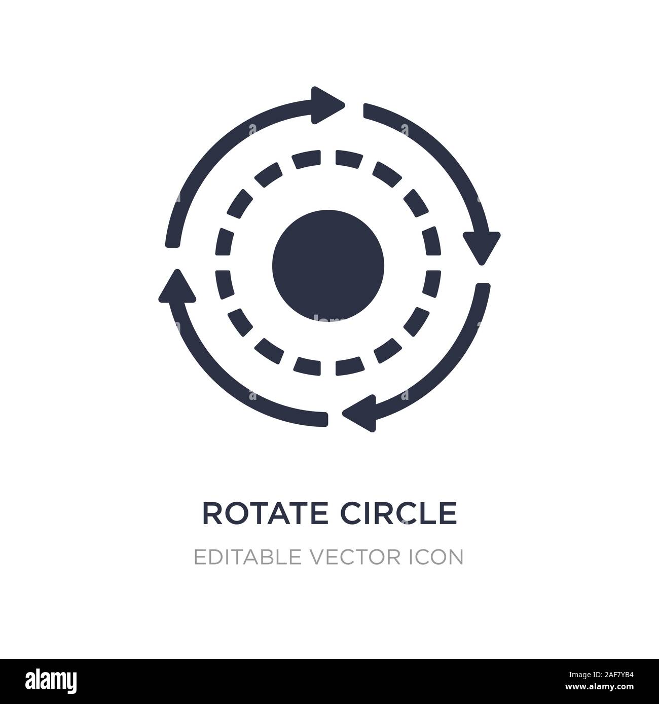 Faire pivoter l'icône cercle sur fond blanc. Élément simple ...