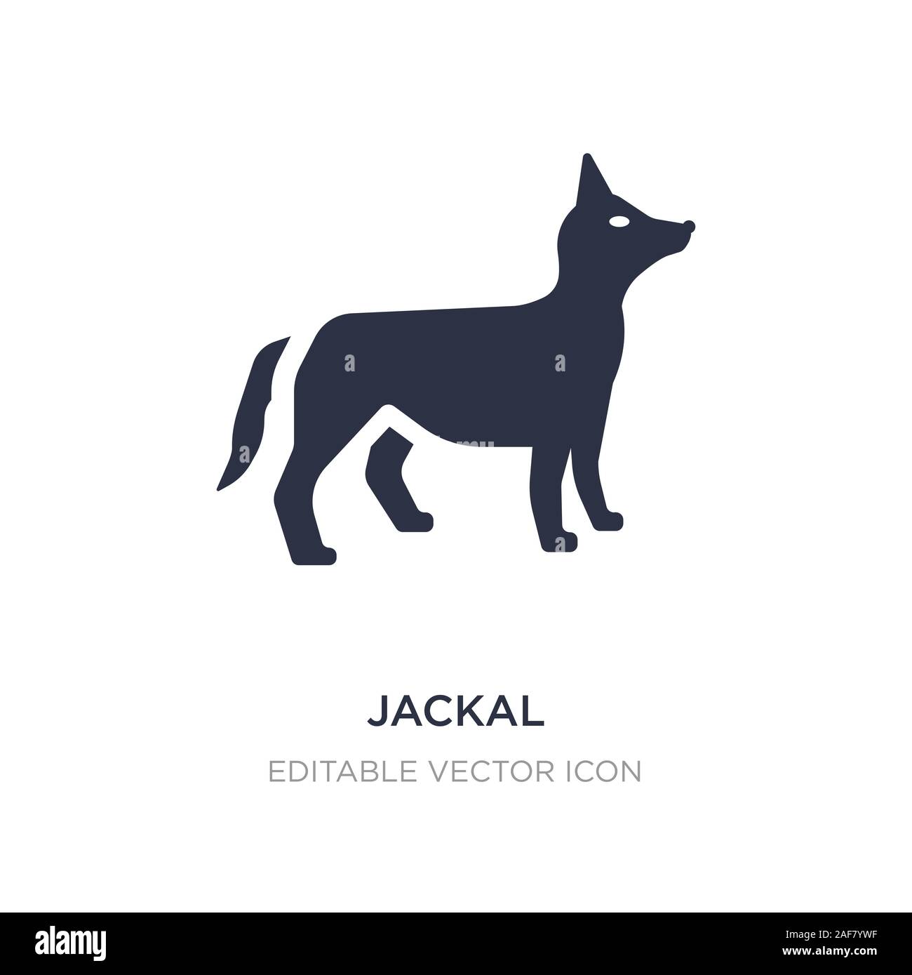 Jackal icône sur fond blanc. Élément simple illustration du concept de formes. jackal symbole icône du design. Illustration de Vecteur