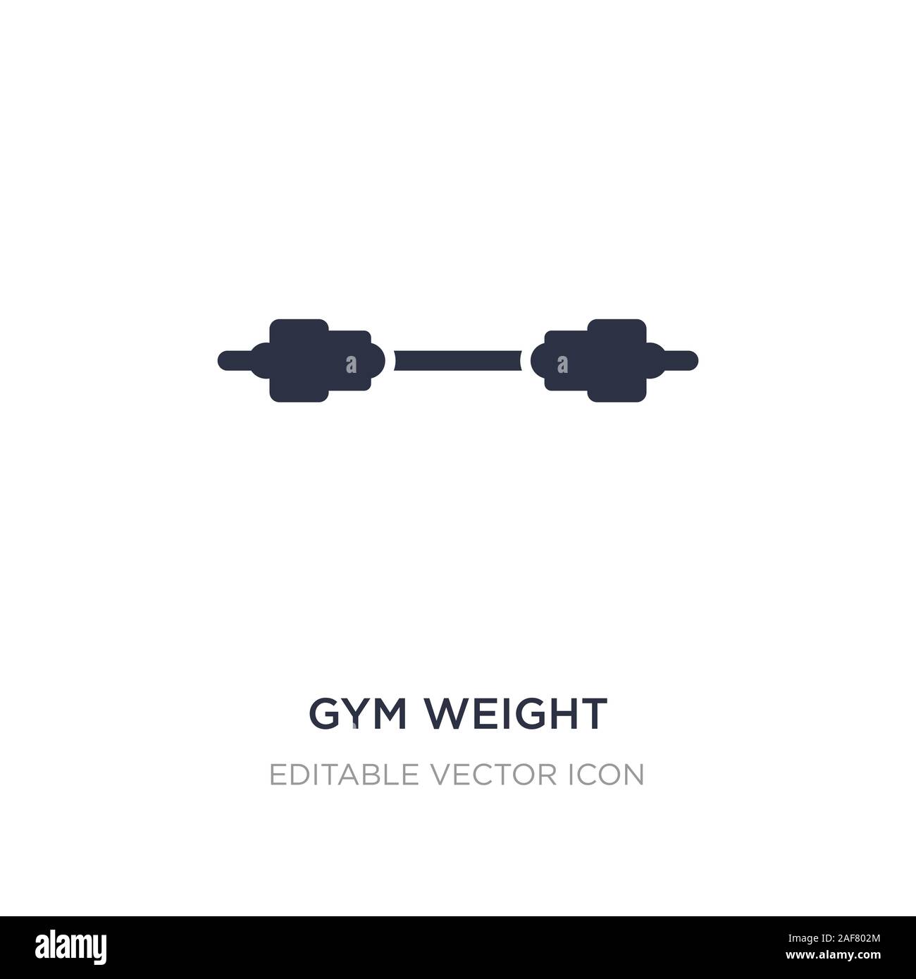 Poids gym icône sur fond blanc. Illustration à partir de l'élément simple concept sport. Sport symbole icône poids design. Illustration de Vecteur