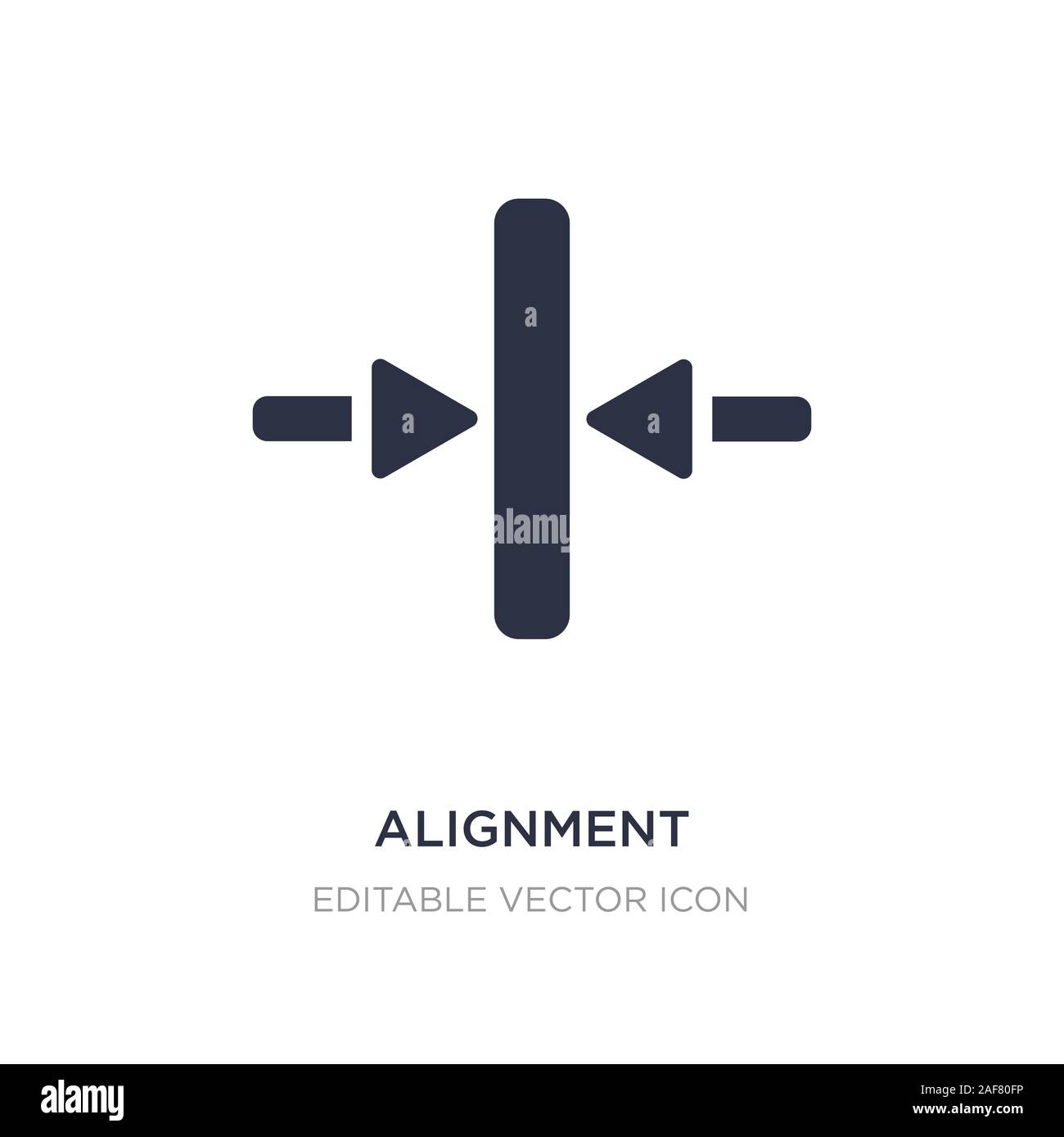 L'icône d'alignement sur fond blanc. Élément simple illustration de l ...