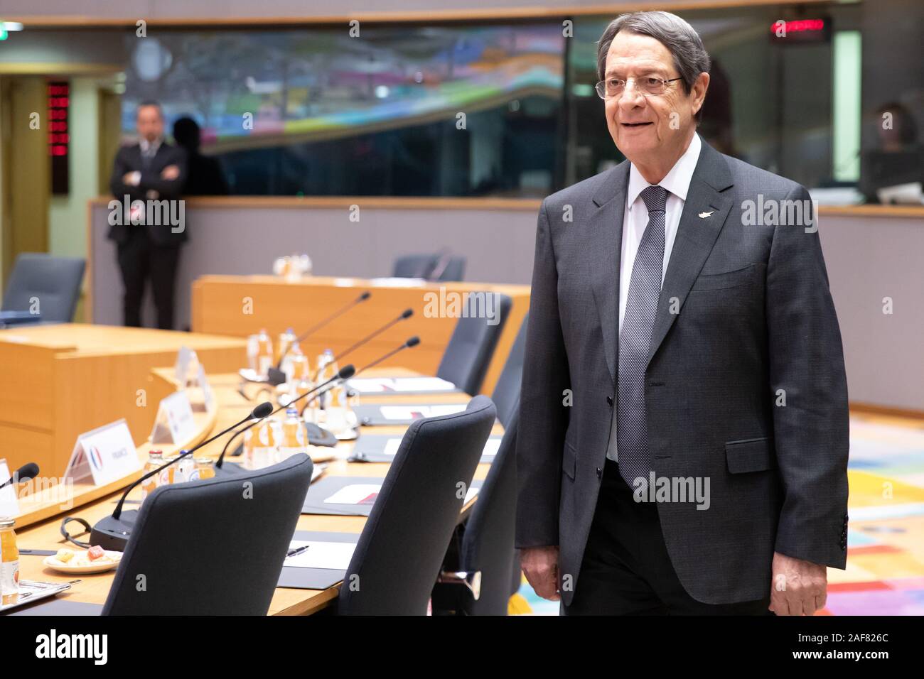 Décembre 13, 2019 - Bruxelles, Belgique 13.12.2019 Le Président de Chypre Nicos Anastasiades au dirigeants de l'Union européenne Sommet de fin d'année à Bruxelles. (Crédit Image : © JP Black/Zuma sur le fil) Banque D'Images