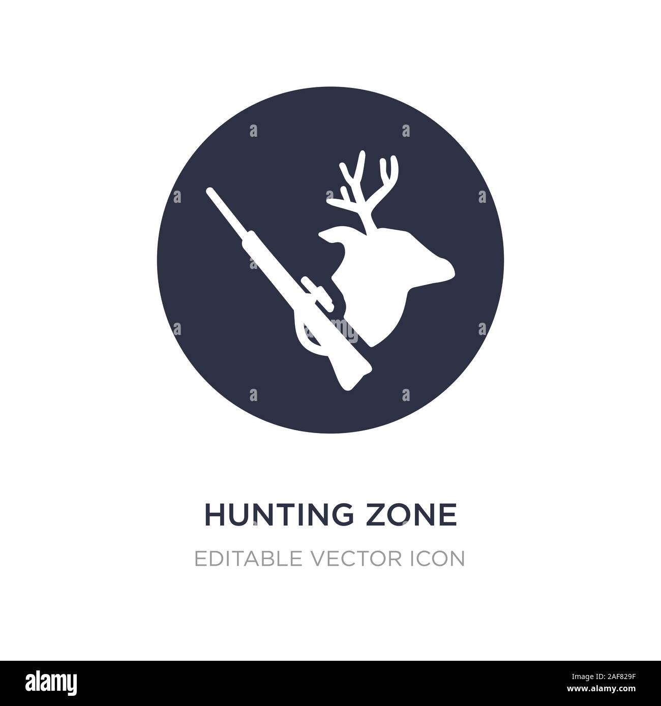 L'icône de la zone de chasse sur fond blanc. Élément simple illustration de la zone de chasse. concept signe symbole de l'icône du design. Illustration de Vecteur