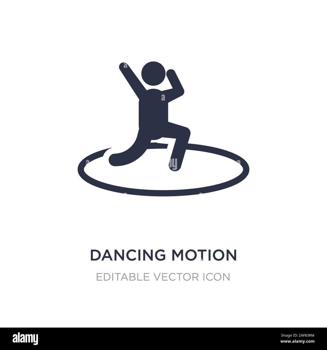 Motion danse icône sur fond blanc. Élément simple illustration de concept sportif. dancing icône motion design symbole. Illustration de Vecteur
