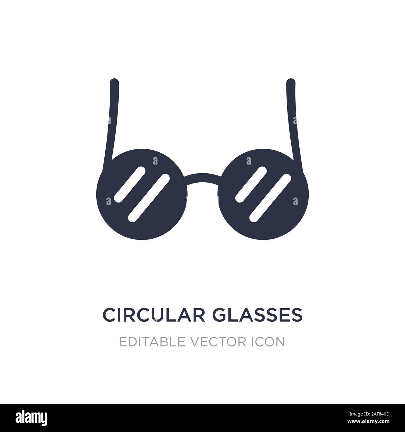 Icône lunettes circulaire sur fond blanc. Illustration à partir de l'élément simple concept Web lunettes symbole icône circulaire. design. Illustration de Vecteur