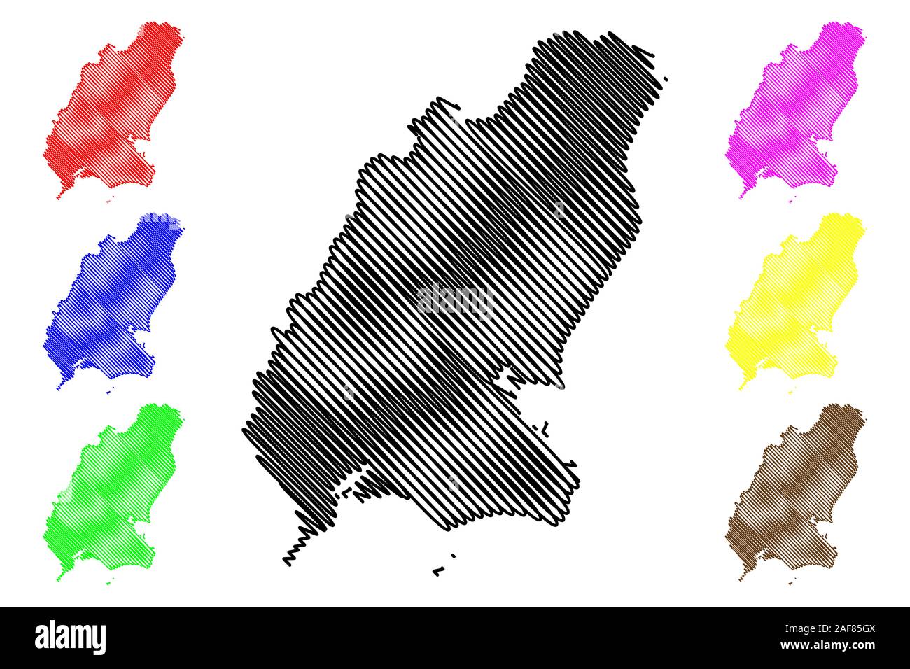 Le Conseil du comté de Wexford (République d'Irlande, les comtés de l'Irlande) map vector illustration, scribble sketch carte Wexford Illustration de Vecteur