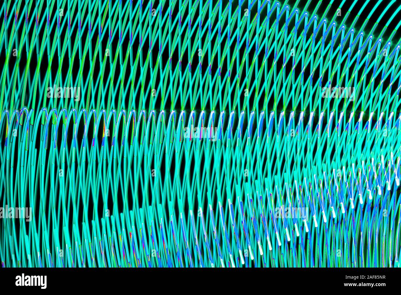 Fond de lumière LED au néon turquoise Banque D'Images