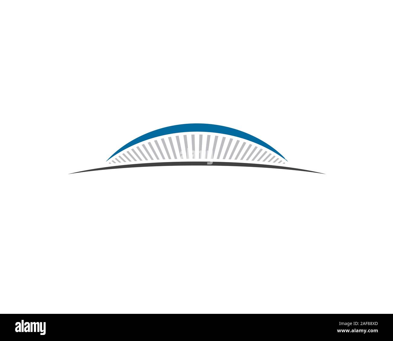 Logo simple pont slim moderne Illustration de Vecteur
