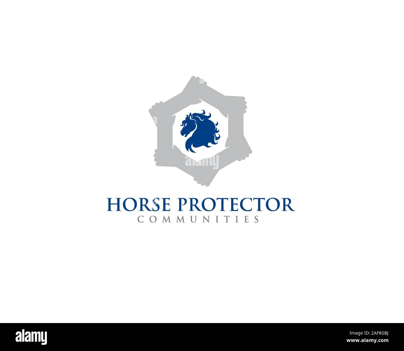 Communauté protecteur cheval Illustration de Vecteur