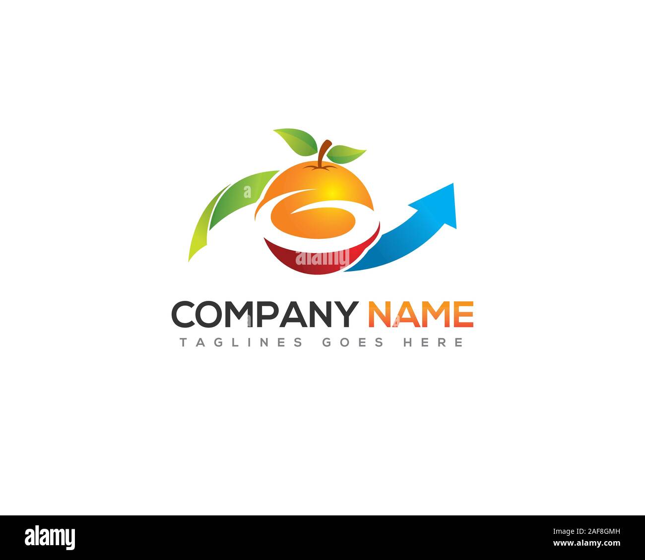 La fraîcheur des fruits ORANGE COMPANY Illustration de Vecteur