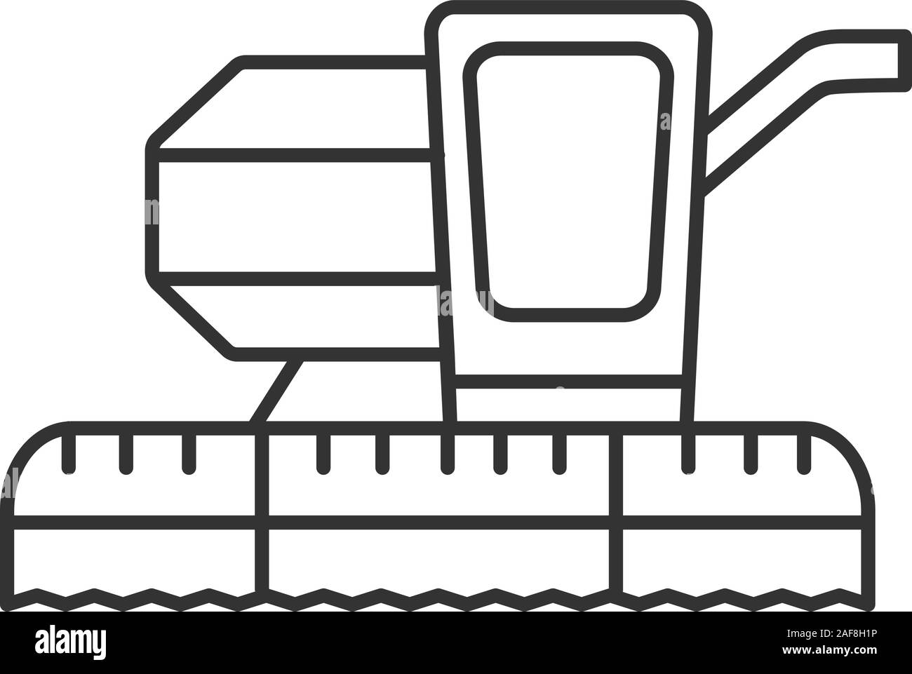 Moissonneuse-batteuse, icône linéaire. L'outillage agricole. Fine ligne illustration. Symbole de contour. Dessin vectoriel aperçu isolés Illustration de Vecteur