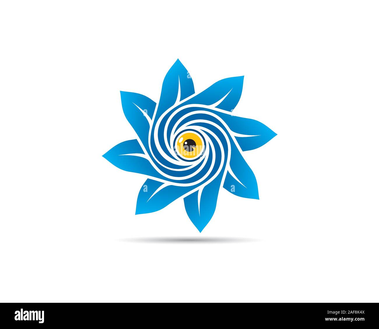 Tornade swirl flower formant un œil Illustration de Vecteur