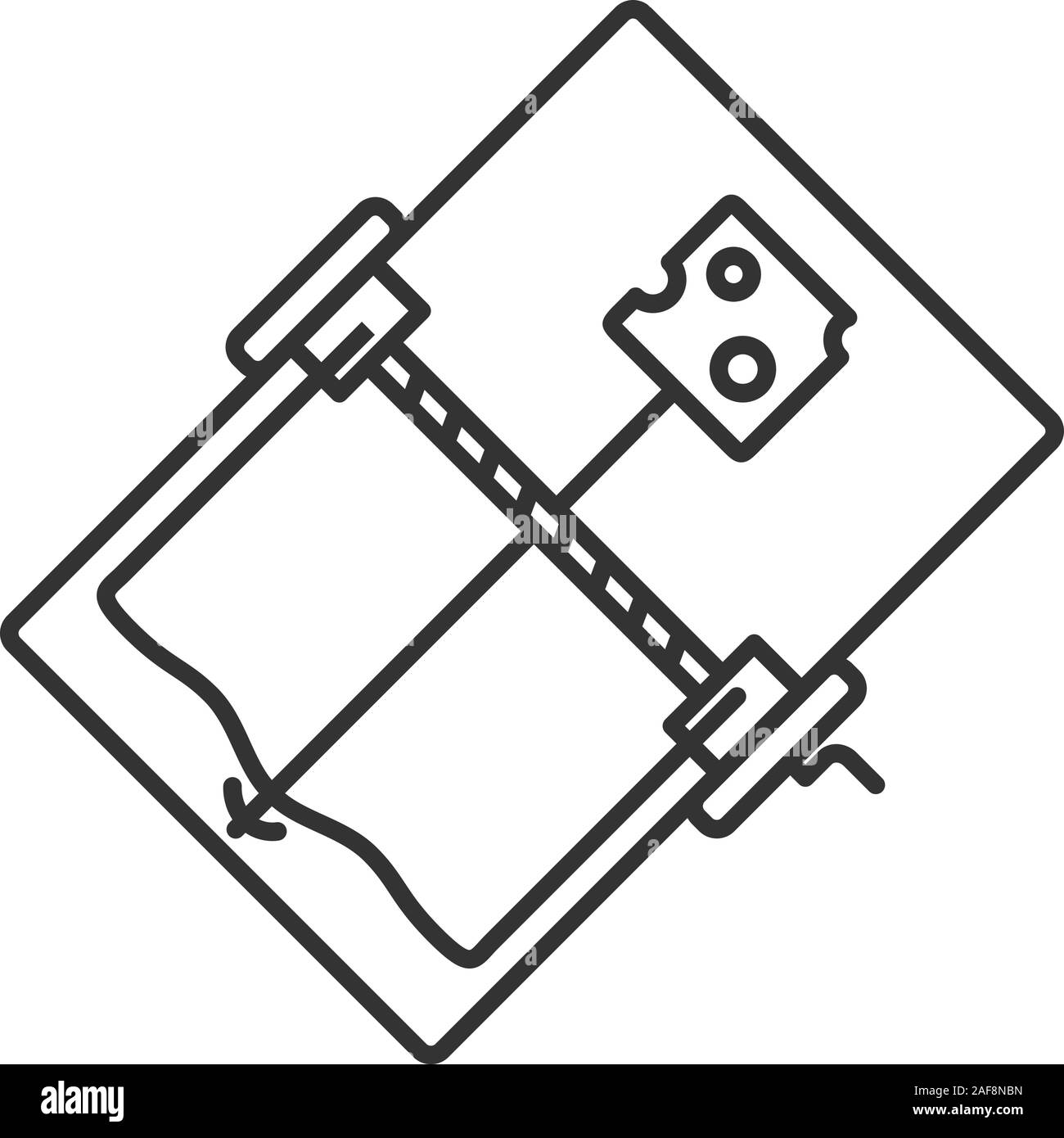 Piège à Souris icône linéaire. Fine ligne illustration. Les rongeurs appâts. Symbole de contour. Dessin vectoriel aperçu isolés Illustration de Vecteur