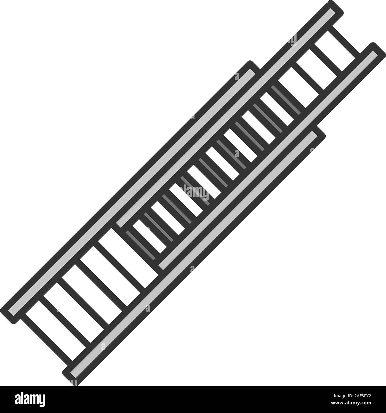 L'icône de couleur de l'échelle double extension. Matériel d'intervention. Vector illustration isolé Illustration de Vecteur