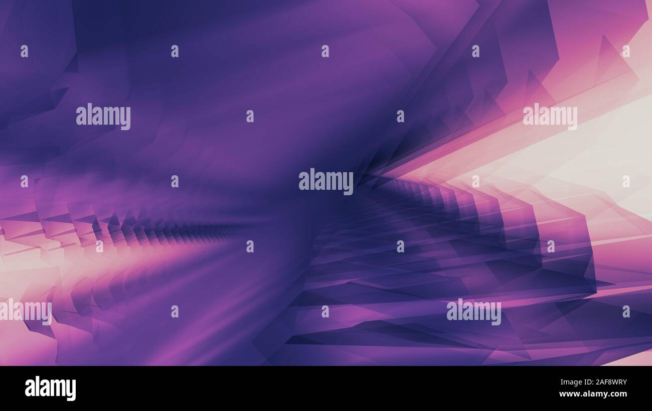 Computer Generated abstract space ship illustration de l'intérieur Banque D'Images