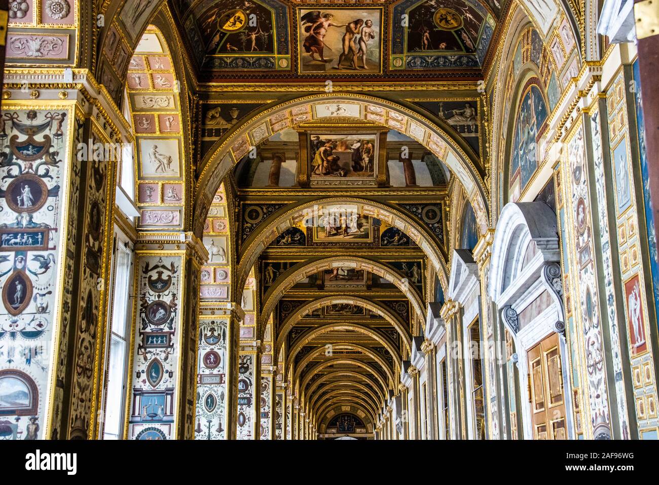 Les loggias Raphaël, Musée de l'Ermitage, Saint-Pétersbourg, Russie Banque D'Images