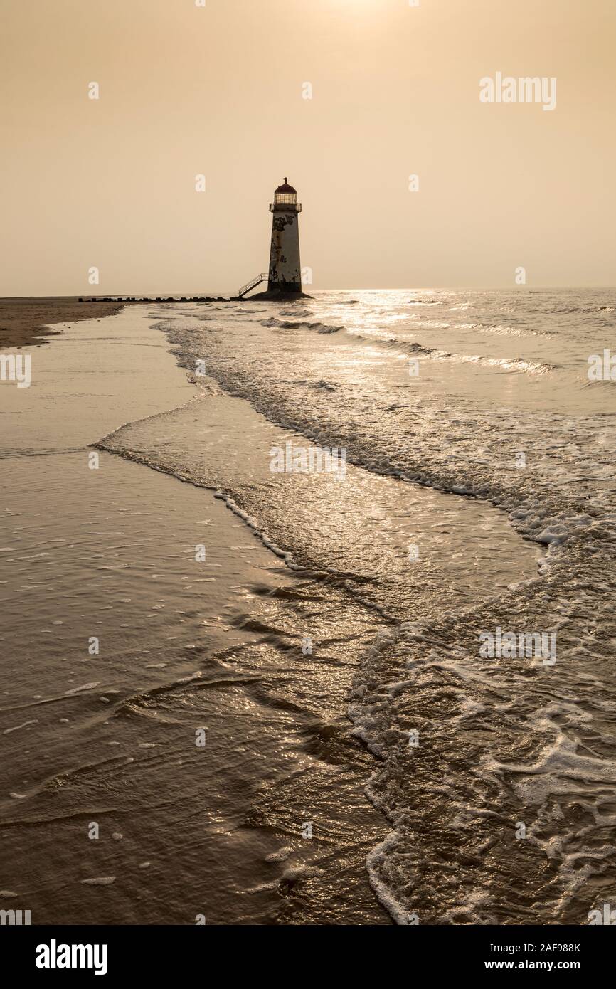 Point d'Ayr, Flintshire, Pays de Galles, Royaume-Uni, le point le plus au nord du Pays de Galles Banque D'Images