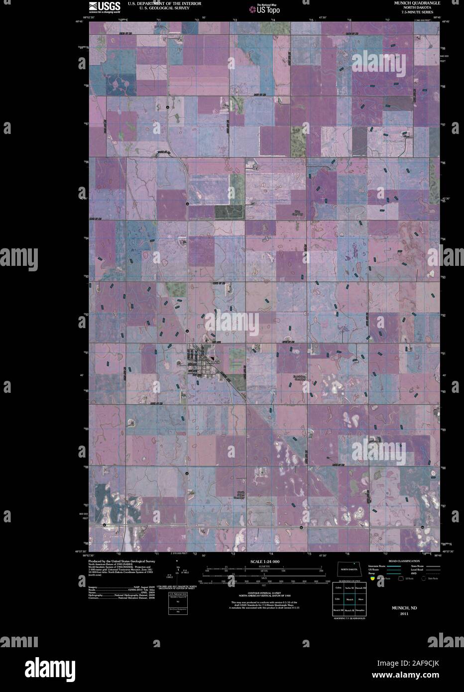 Carte du dakota du nord de munich Banque de photographies et d’images à