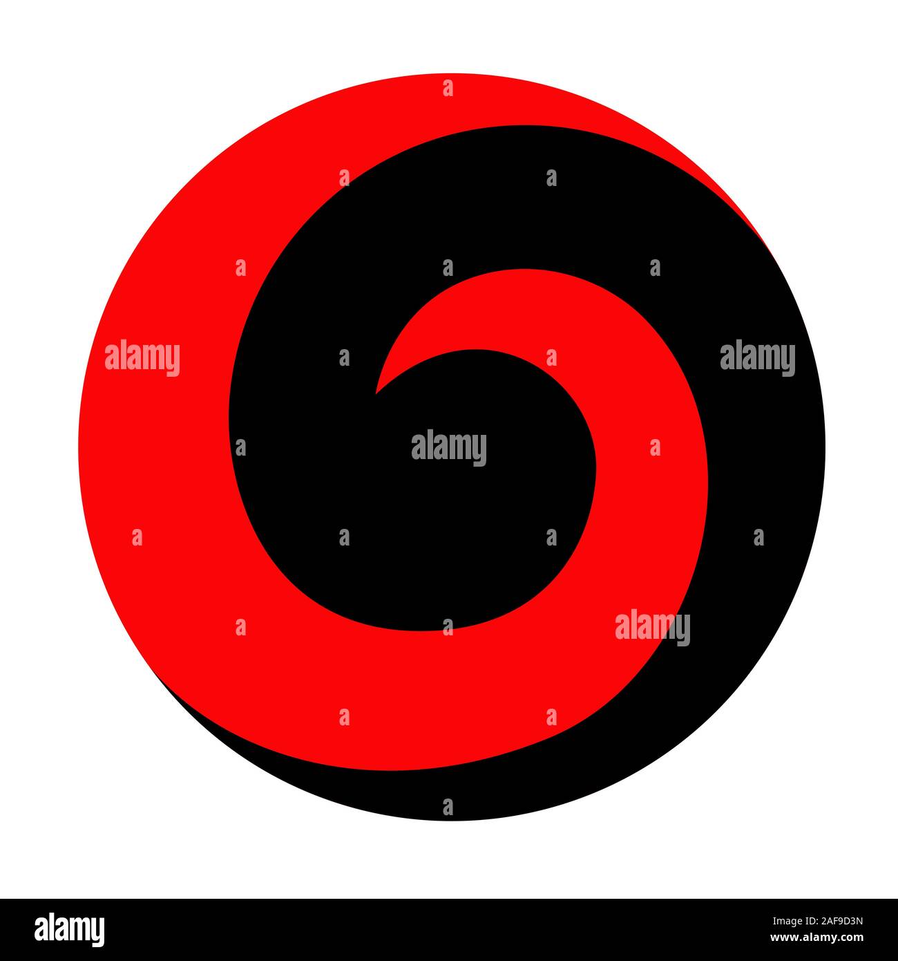 Spirale koru maoris pour swirl logo ou une icône en rouge style Kiwiana de Nouvelle-Zélande Illustration de Vecteur