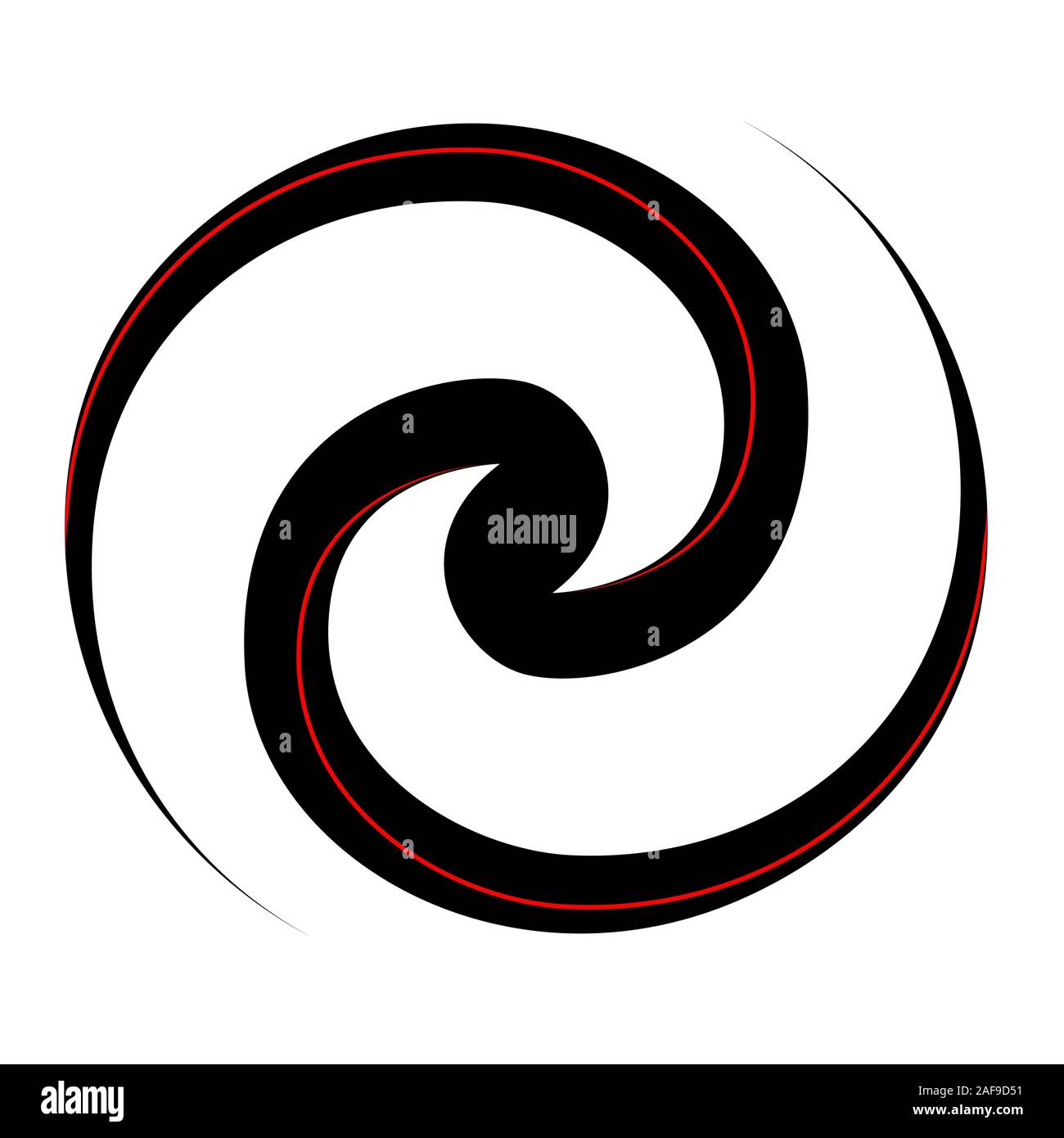 Spirale koru maoris pour swirl logo ou une icône en noir style Kiwiana de Nouvelle-Zélande Illustration de Vecteur