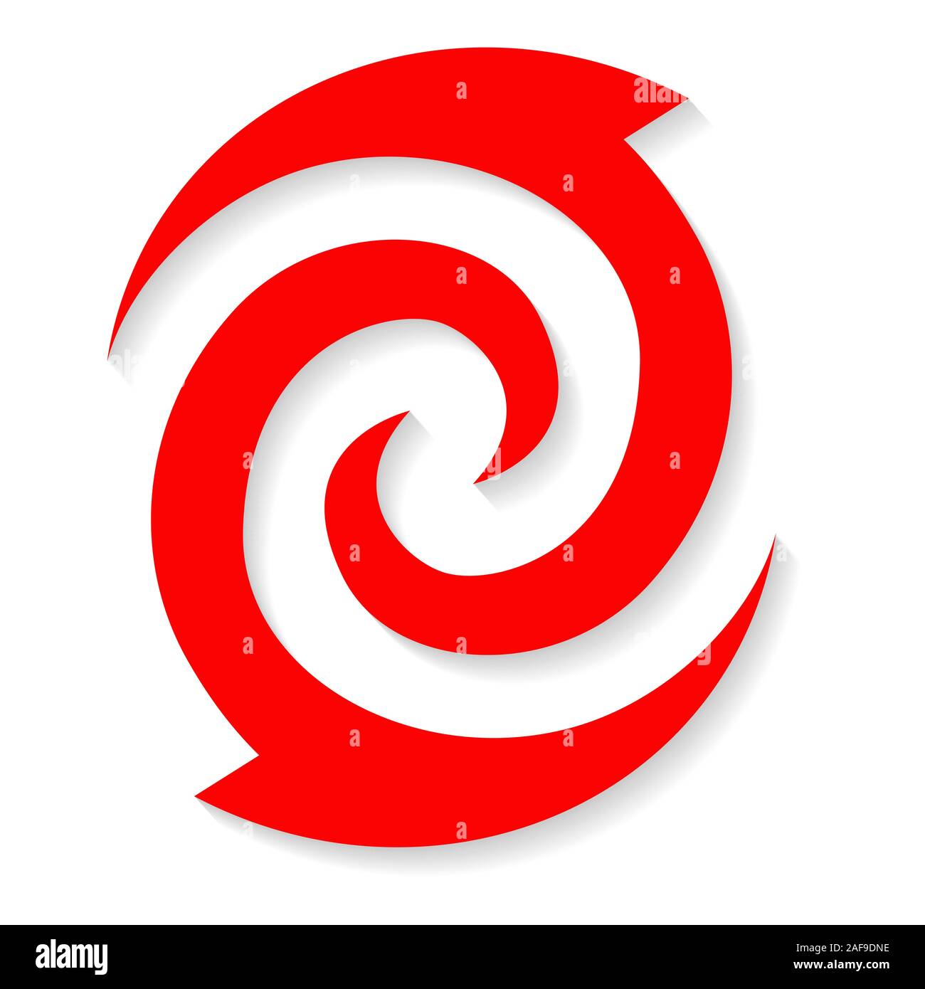 Koru maoris de Nouvelle-Zélande Ombre noir rouge style Kiwiana Illustration de Vecteur