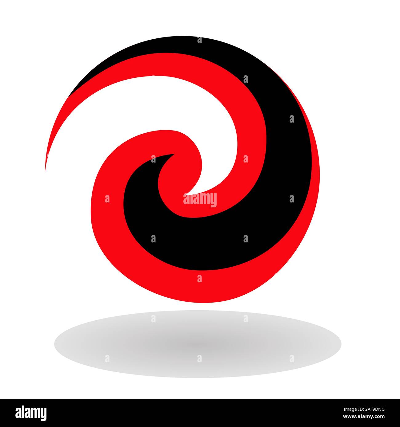 Koru maoris de Nouvelle-Zélande Ombre noir rouge style Kiwiana Illustration de Vecteur