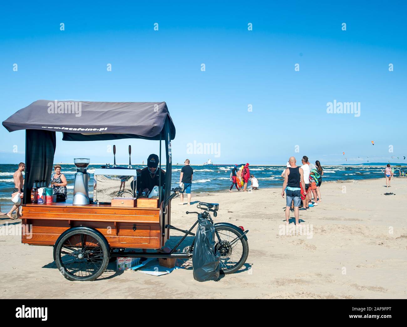 Café sur la plage Banque D'Images