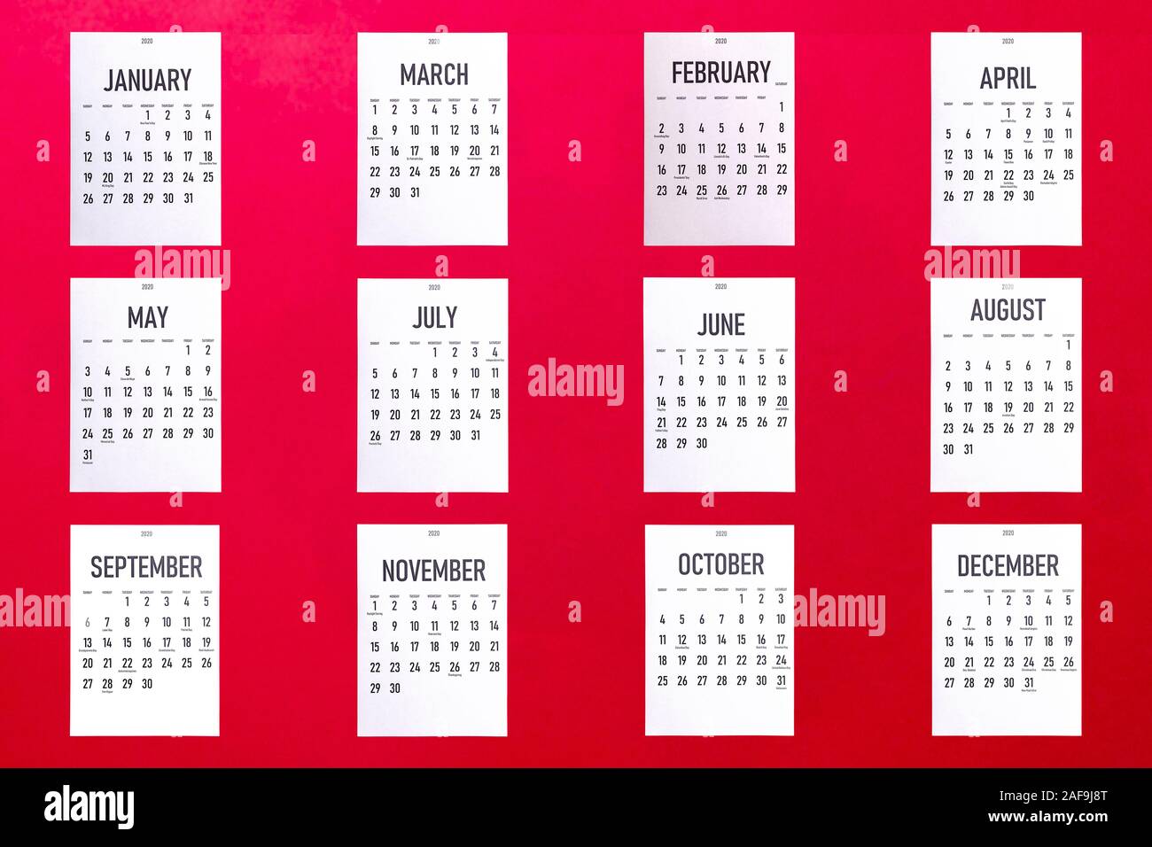 Simple Year Calendar Week Banque D Image Et Photos Alamy