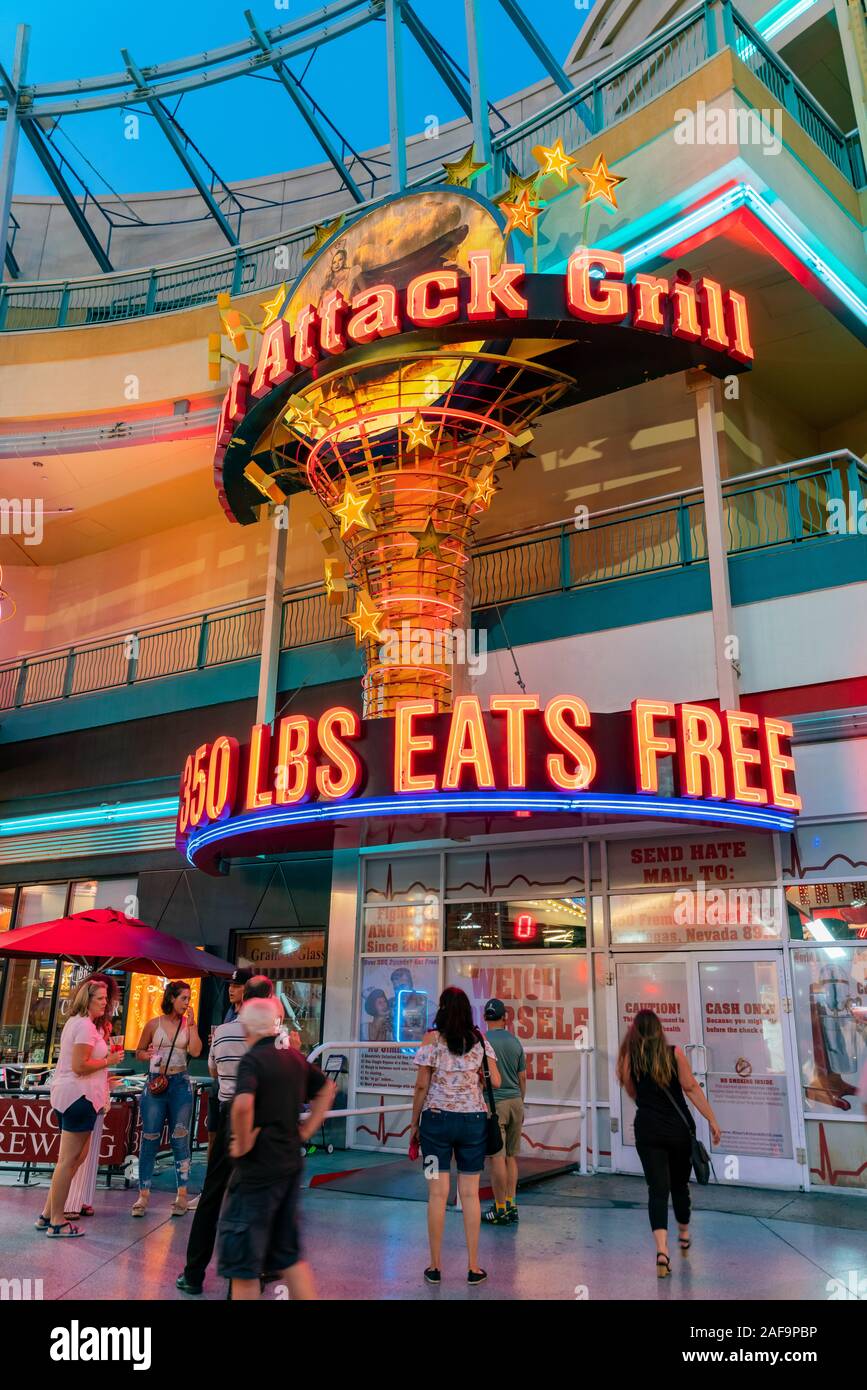 Las Vegas, 11 août : Heart Attack Grill au centre-ville le 11 août 2018 à Las Vegas, Nevada Banque D'Images