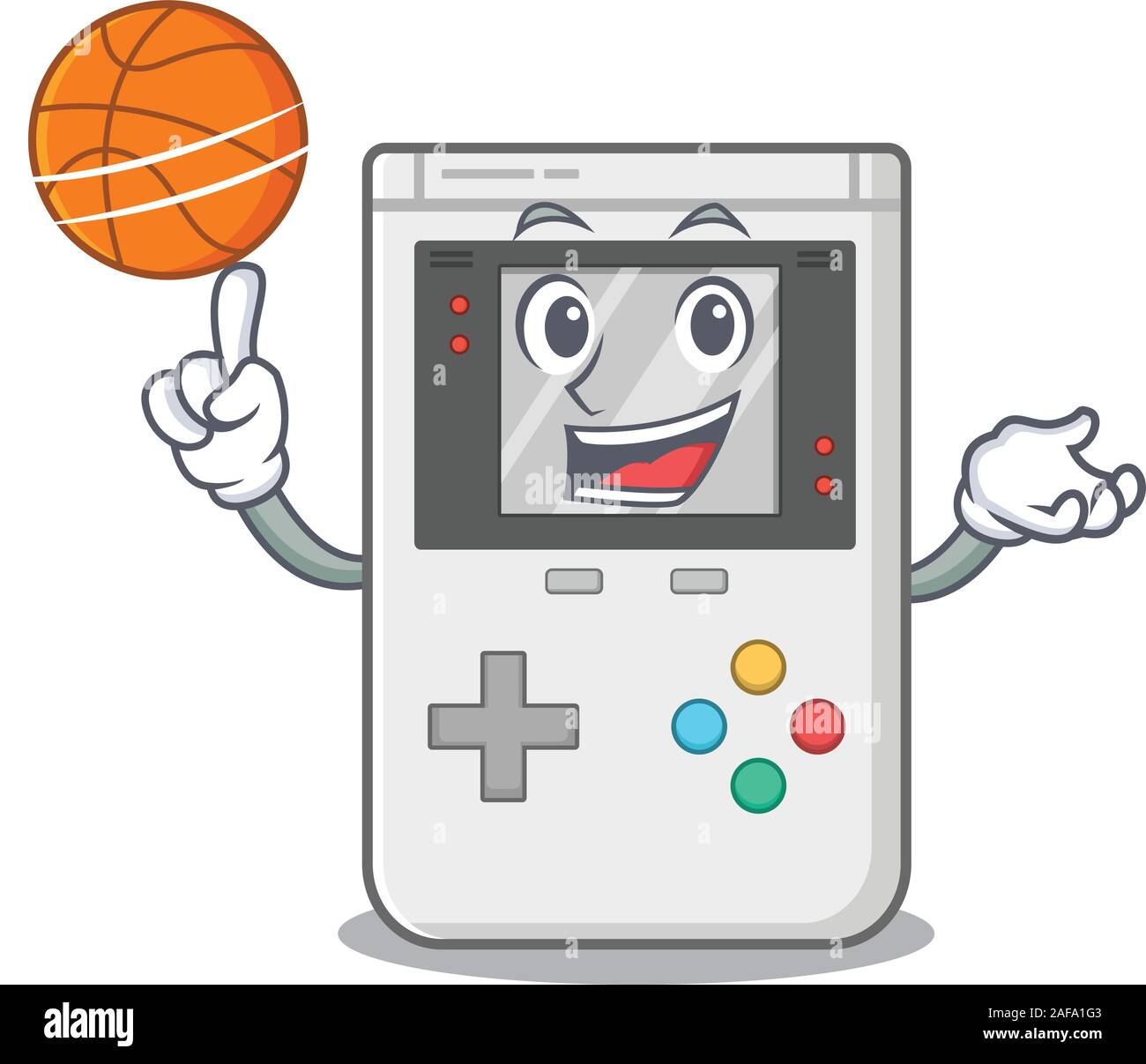 Une icône de défilement jeu de poche personnage jouant au basket-ball Illustration de Vecteur