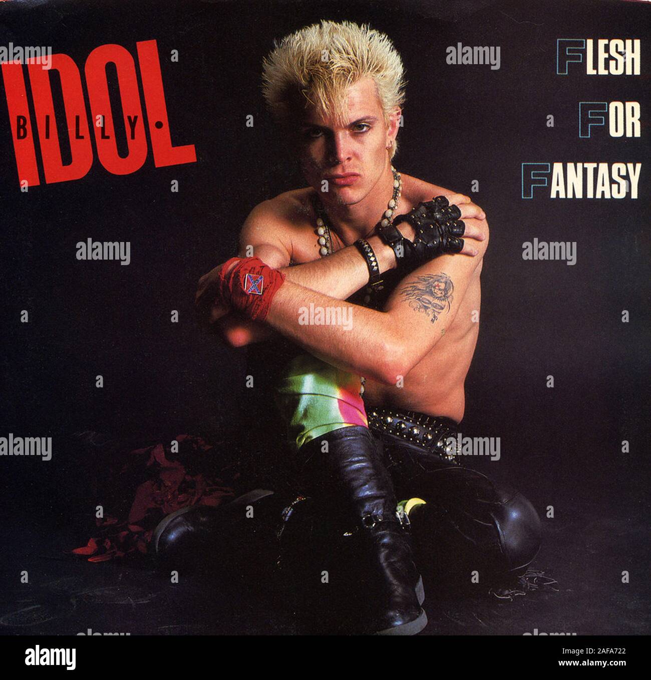 Billy Idol - Chair de fantaisie - Vintage vinyl record couvrir Banque D'Images