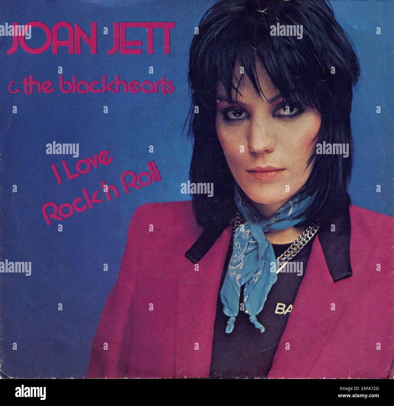 Joan Jett & The Blackhearts - I Love Rock 'n Roll - couverture de l'album vinyle vintage Banque D'Images