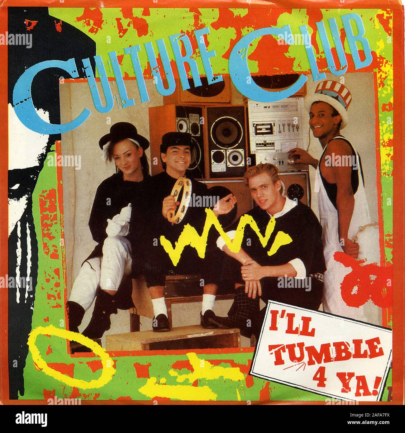 Culture Club - je sèche 4 Ya - couverture de l'album vinyle vintage Banque D'Images