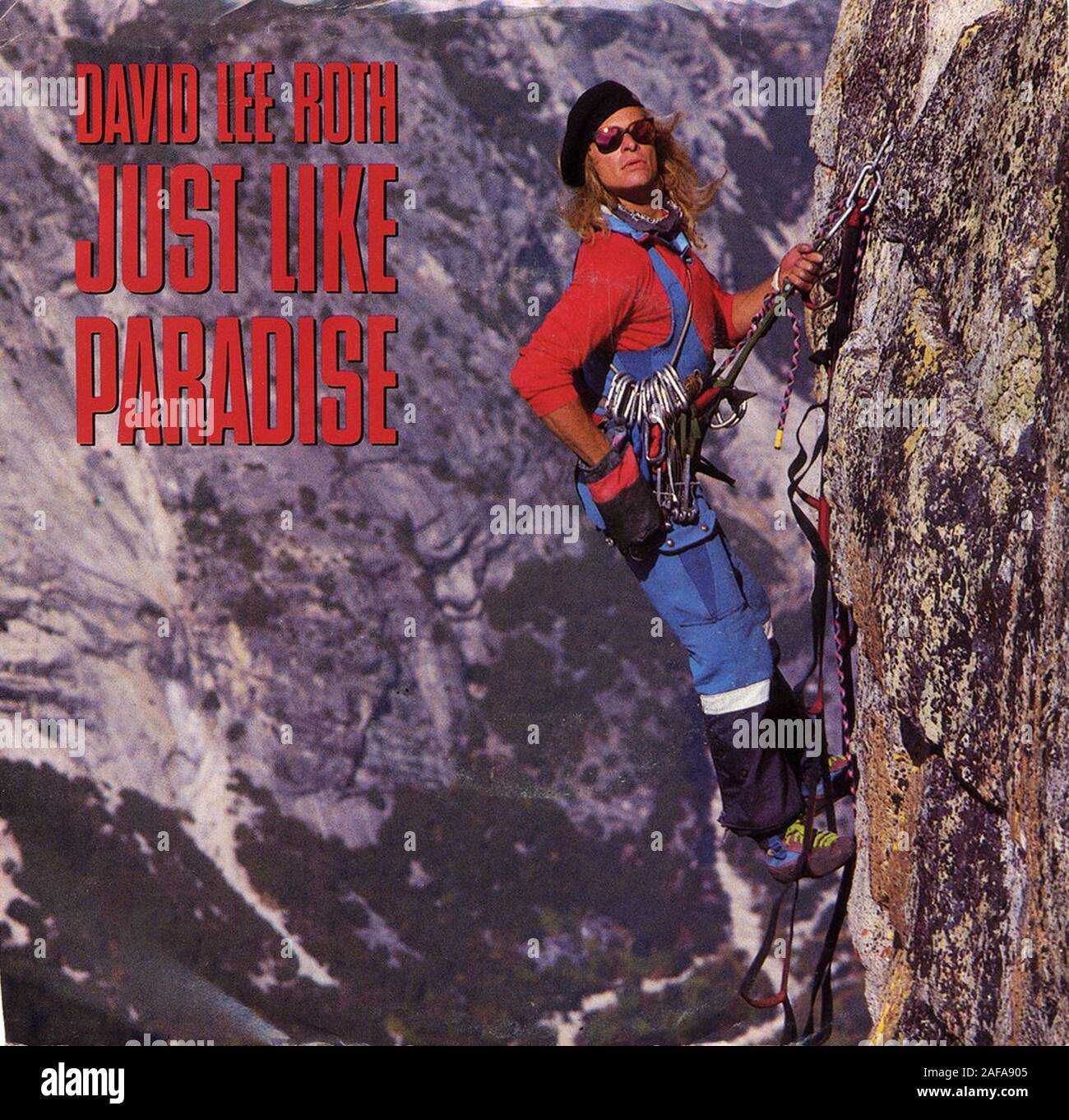 David Lee Roth - tout comme Paradise - couverture de l'album vinyle vintage Banque D'Images