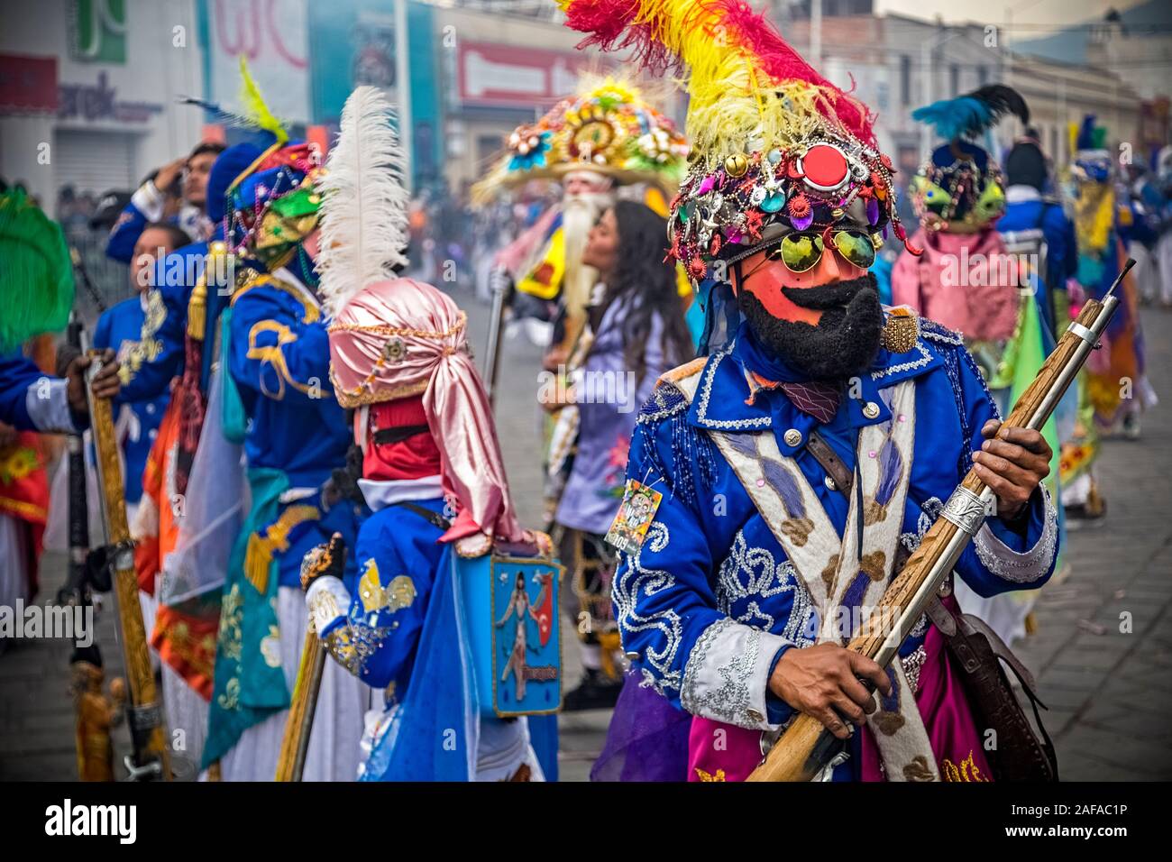 Puebla Mexique Huejotzingo Mardi Gras du bataillon turc Carnival Banque D'Images