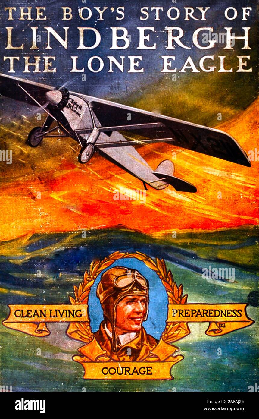 CHARLES LINDBERG (1902-1974) American Pioneer aviator. Livre publié par les garçons propre Paper Company à Londres en 1928. L'auteur est répertorié comme le juge Richard Beamish en fait c'était Lindberg lui-même. Banque D'Images
