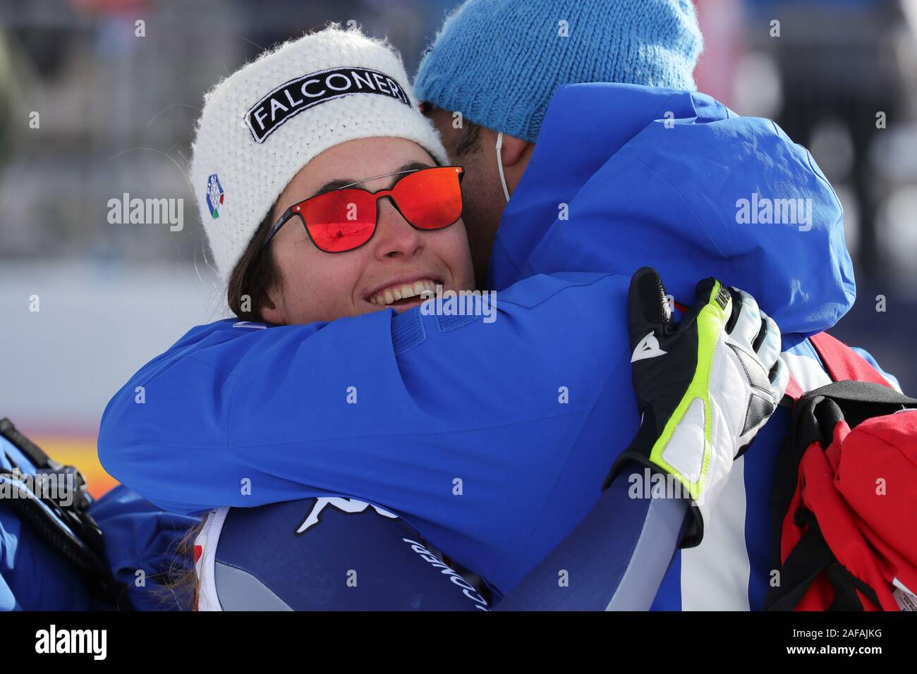 Saint-Moritz (CH), l'Italie, le 14 décembre 2019, la première place au cours de sofia goggia AUDI FIS Ski World Cup 2019 - Dames - Super-G - Ski - Crédit : LPS/Sergio Bisi/Alamy Live News Banque D'Images