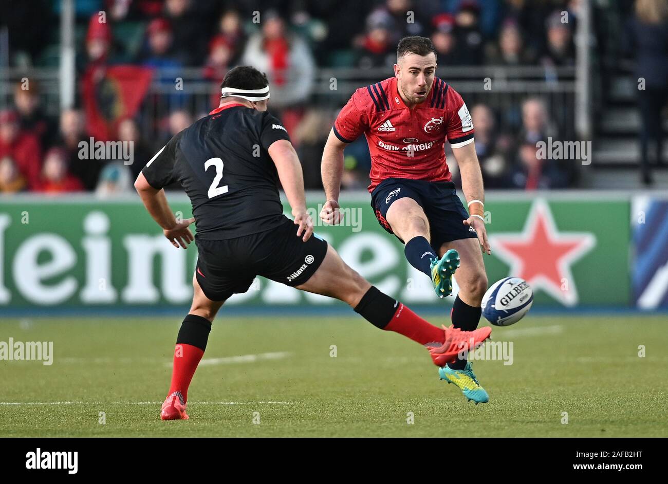 Hendon, Royaume-Uni. 14 Décembre, 2019. JJ Hanrahan (Munster Rugby). Saracens v Munster Rugby. Piscine 4. Heineken Cup Champions. Allianz Park. Hendon. Londres. UK. Garry Crédit/Sport sous gaine en images/Alamy Live News. Credit : Sport en images/Alamy Live News Banque D'Images