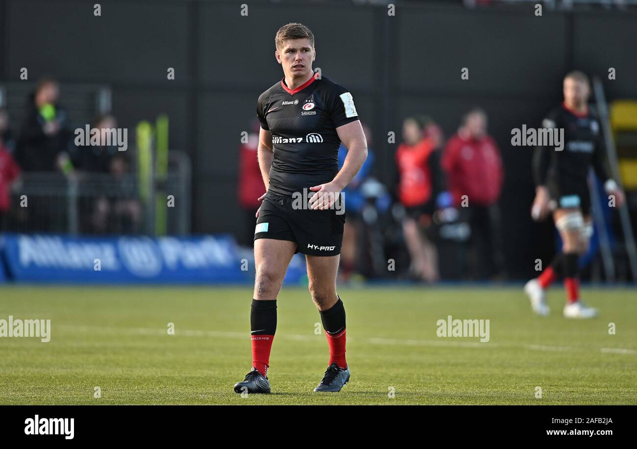 Hendon, Royaume-Uni. 14 Décembre, 2019. Owen Farrell (Saracens, capitaine). Saracens v Munster Rugby. Piscine 4. Heineken Cup Champions. Allianz Park. Hendon. Londres. UK. Garry Crédit/Sport sous gaine en images/Alamy Live News. Credit : Sport en images/Alamy Live News Banque D'Images