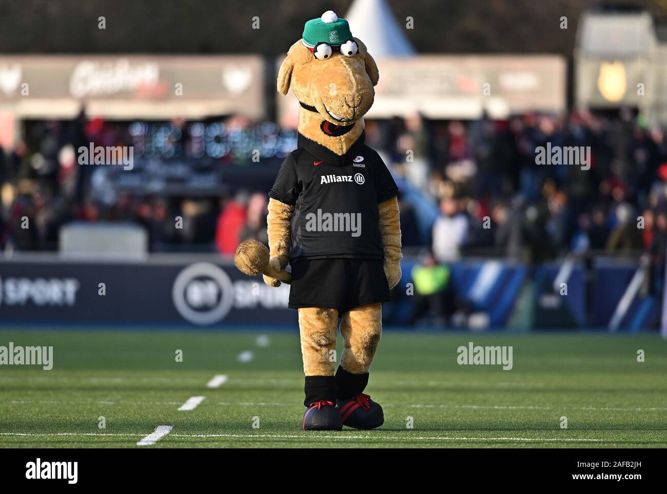 Hendon, Royaume-Uni. 14 Décembre, 2019. Les sarrasins Mascot. Saracens v Munster Rugby. Piscine 4. Heineken Cup Champions. Allianz Park. Hendon. Londres. UK. Garry Crédit/Sport sous gaine en images/Alamy Live News. Credit : Sport en images/Alamy Live News Banque D'Images