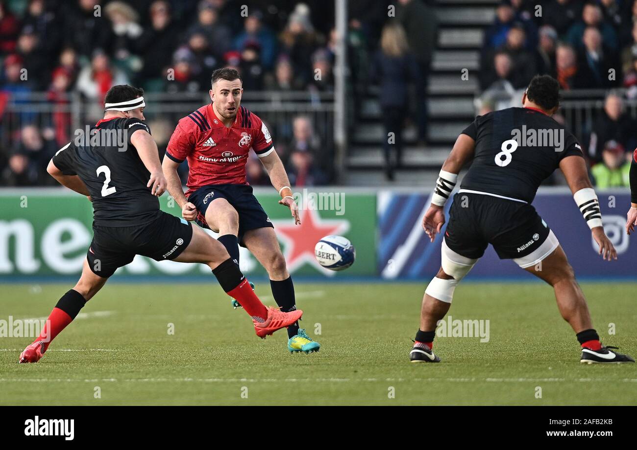 Hendon, Royaume-Uni. 14 Décembre, 2019. JJ Hanrahan (Munster Rugby). Saracens v Munster Rugby. Piscine 4. Heineken Cup Champions. Allianz Park. Hendon. Londres. UK. Garry Crédit/Sport sous gaine en images/Alamy Live News. Credit : Sport en images/Alamy Live News Banque D'Images