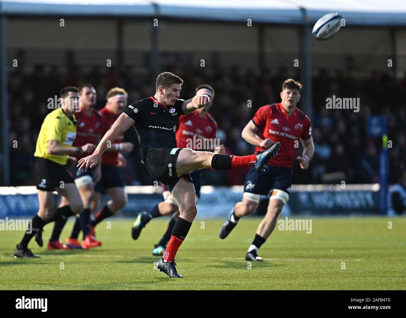 Hendon, Royaume-Uni. 14 Décembre, 2019. Owen Farrell (Saracens, capitaine). Saracens v Munster Rugby. Piscine 4. Heineken Cup Champions. Allianz Park. Hendon. Londres. UK. Garry Crédit/Sport sous gaine en images/Alamy Live News. Credit : Sport en images/Alamy Live News Banque D'Images