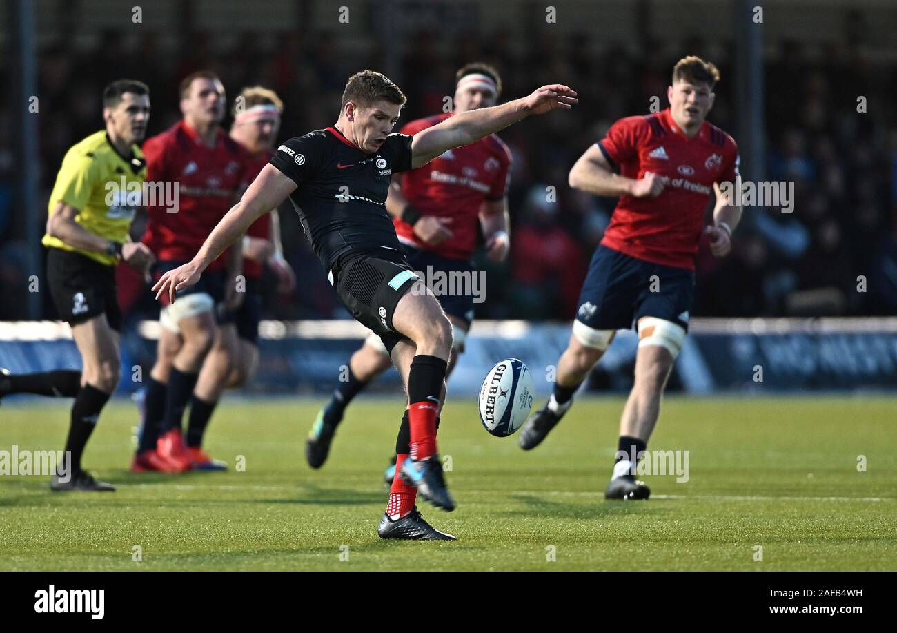 Hendon, Royaume-Uni. 14 Décembre, 2019. Owen Farrell (Saracens, capitaine). Saracens v Munster Rugby. Piscine 4. Heineken Cup Champions. Allianz Park. Hendon. Londres. UK. Garry Crédit/Sport sous gaine en images/Alamy Live News. Credit : Sport en images/Alamy Live News Banque D'Images