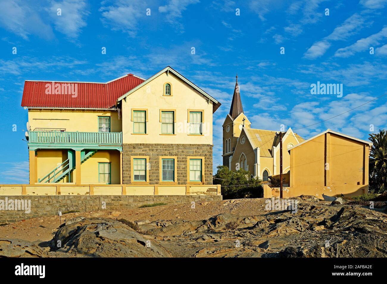 Felsenkirche à Luederitz, la Namibie, l'Afrique, Banque D'Images