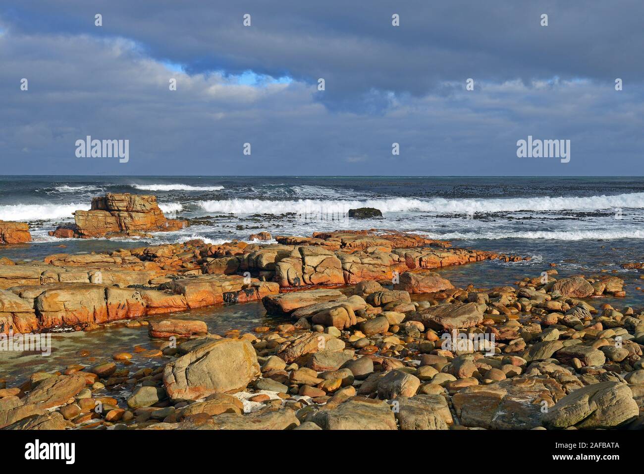 Stuermische Gewitterstimmung suis Voir bei der guten Morgen suis Kap Hoffnung, Cap de Bonne Espérance, Cap Ouest, Cap occidental, Suedafrika, Afrika Banque D'Images